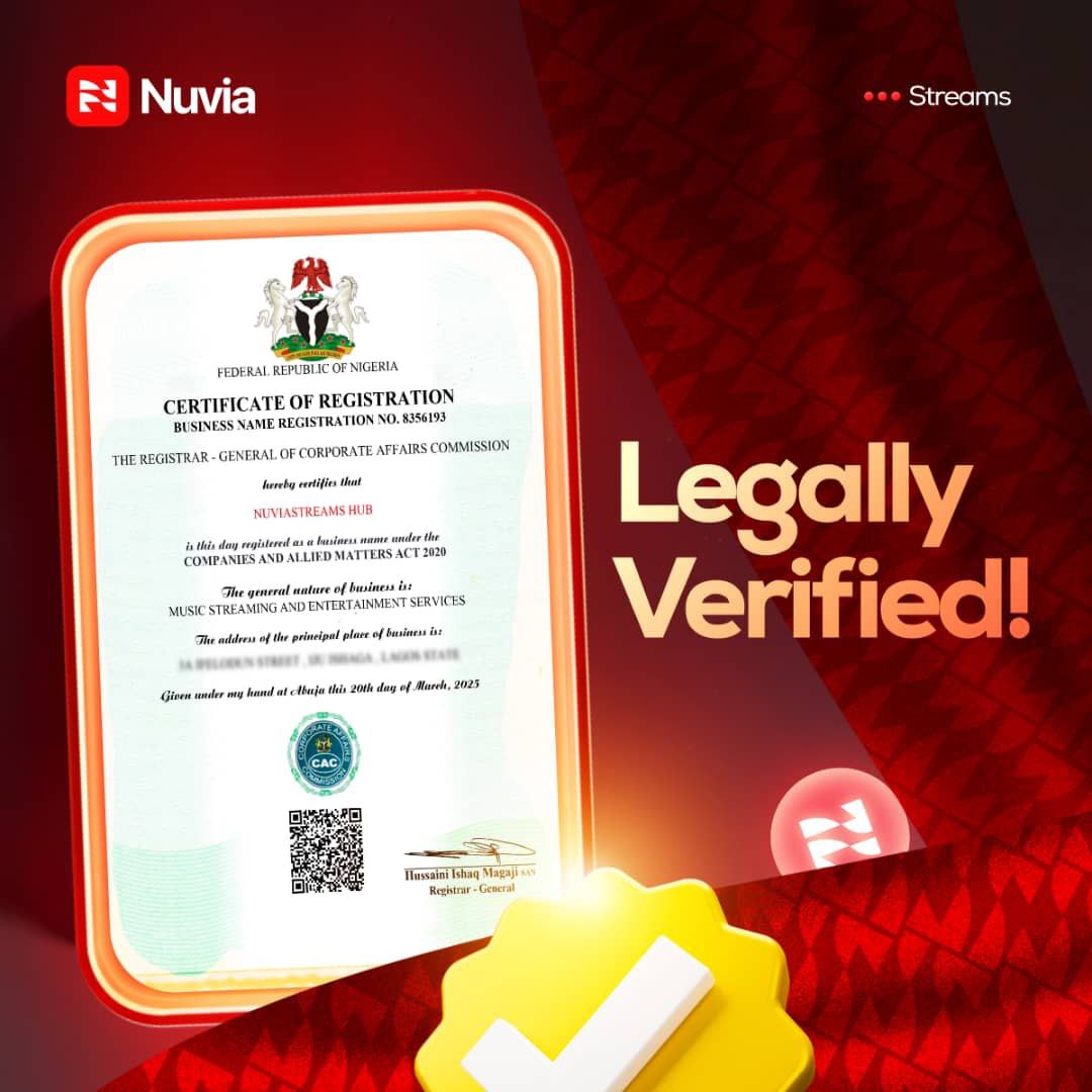 Nuvia Government approved CAC